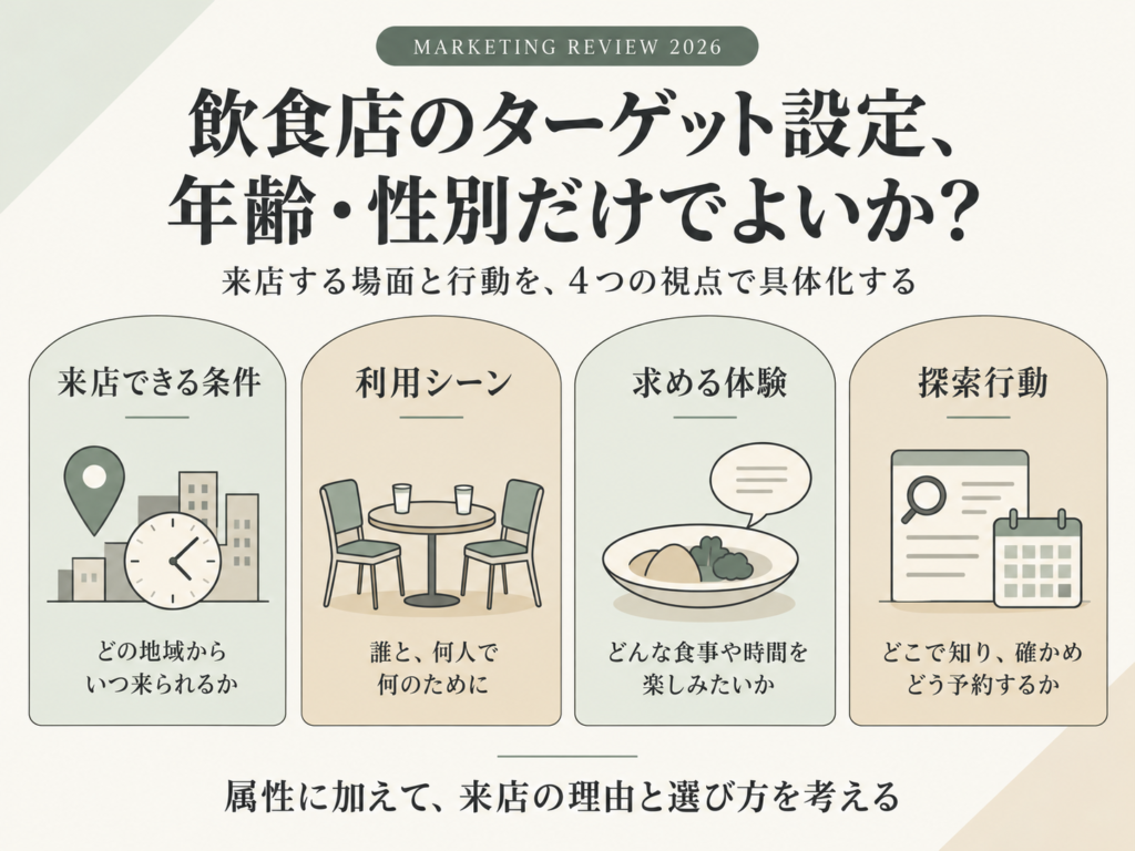 飲食店のターゲット設定は年齢・性別だけでよいか？