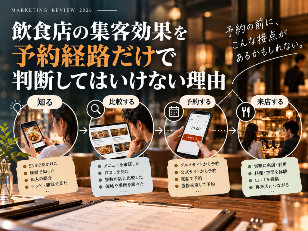 飲食店の集客効果を予約経路だけで判断してはいけない理由